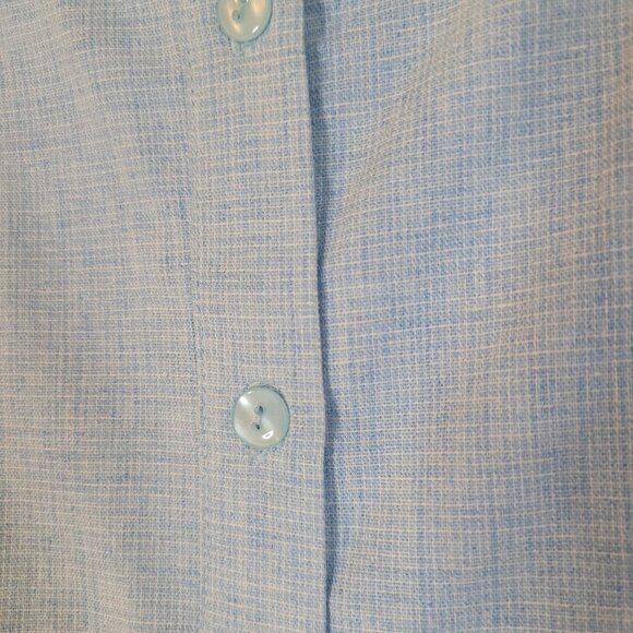 NWT Womens Midi Dress Strappy Button Up Round Neck Chambray Blue Size Small - Picture 6 of 10